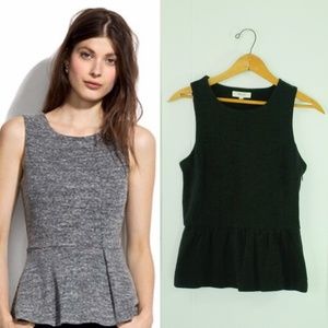 Madewell Black Top  Madewell Black Peplum Tank Top